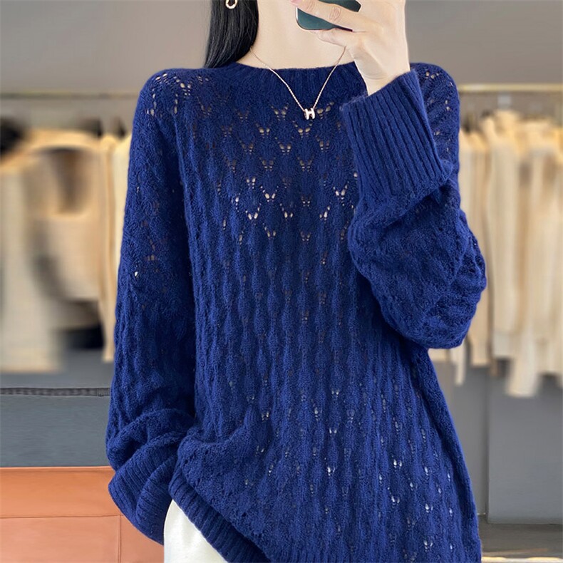 女士羊绒衫10%羊绒60%羊毛秋冬保暖休闲,女装羊绒衫,琳华羊绒