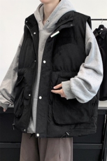 冬款加棉加厚背心棉服港风纯色立领马甲外套男士8156-P95控价118，男装背心/马甲，电商A441-1
