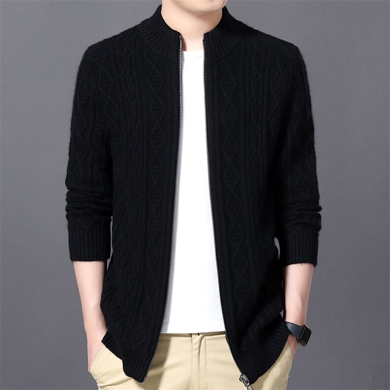 CM6612钱塘2020-2中年男士商务休闲简约纯色冬季厚款羊毛衫P220,男装针织衫/毛衣,钱塘207-2