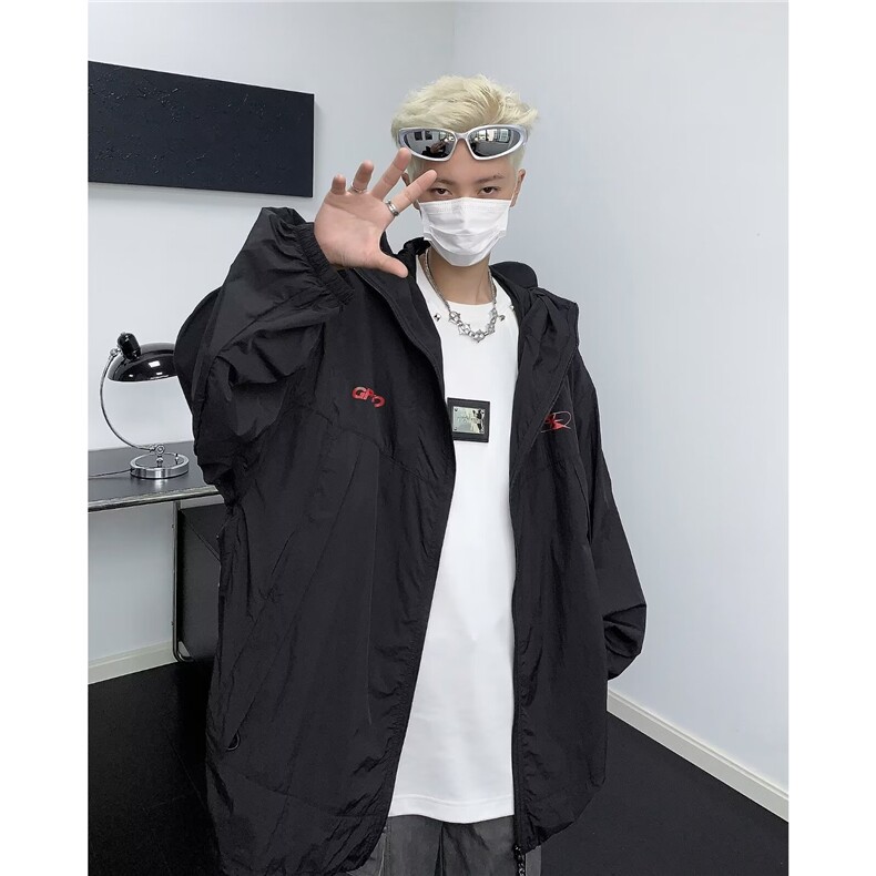 户外防晒衣男女夏季轻薄冰丝皮肤衣宽松防紫外线外套JK8310,男装防晒衣,星座1116A-1（原606A）