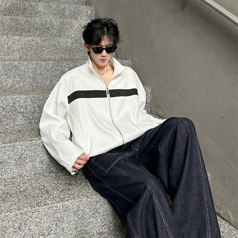 秋季立领铆钉设计款夹克外套潮XZ808B-WH091-P72,男装夹克,星座808B