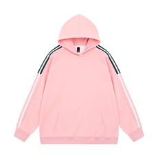 光板得物\唯品二开三条杠撞色拼接插肩袖连帽卫衣A71P38，男装卫衣，电商A247B