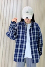 春季新款现货（跨境电商）格子男女情侣款潮流宽松格纹衬衣，男装衬衫，星座1107-1
