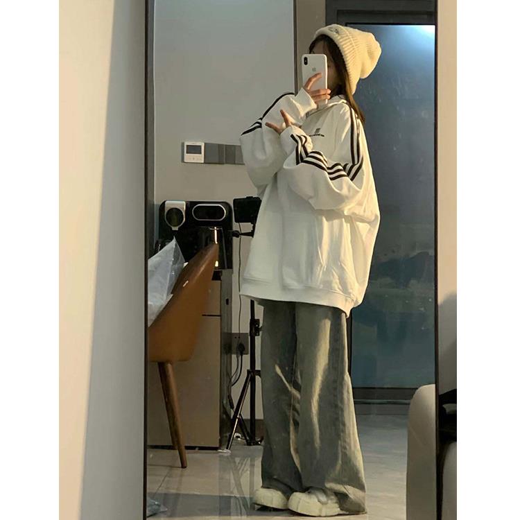 5424-P48美式街头潮牌三条杠立领宽松百搭薄款外套,女装卫衣/绒衫,星座617A-2