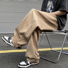 送腰带男装休闲裤男夏新款西裤垂感宽松直筒长裤子K02923-P40，男装休闲裤，星座308B-1