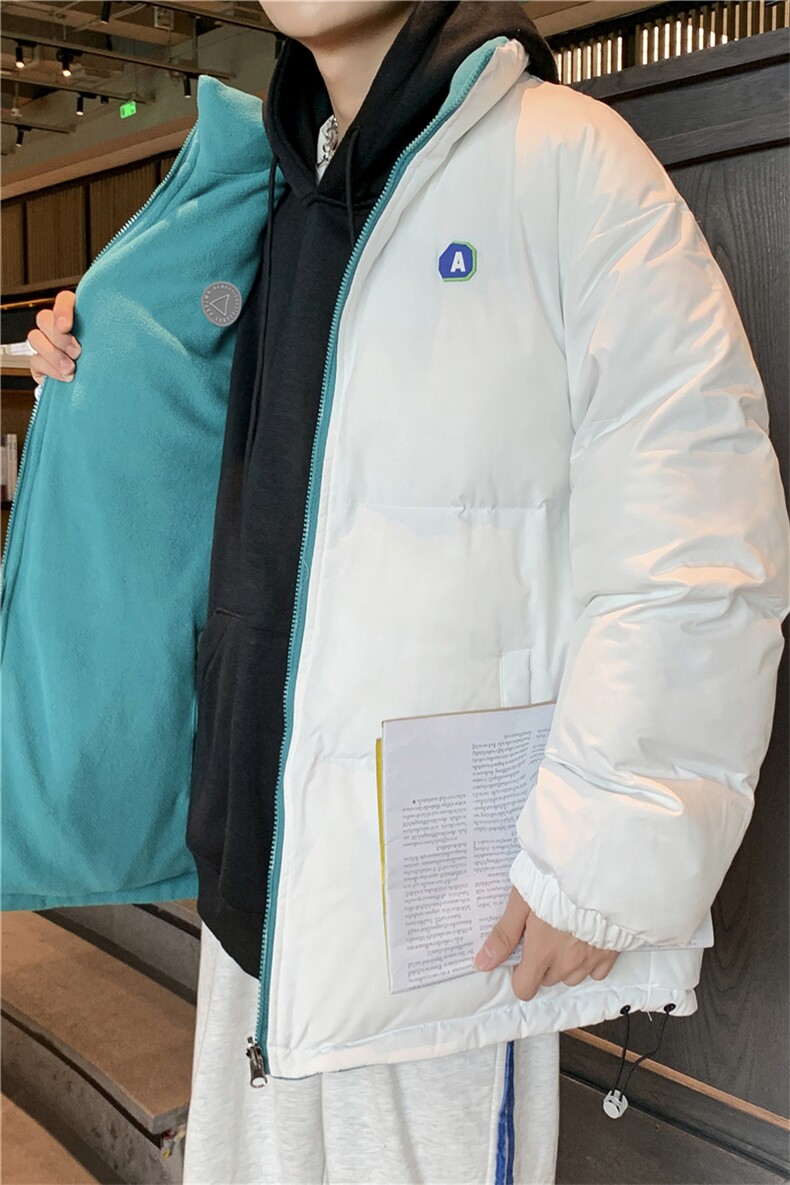 两面穿棉服男品质百搭宽松加厚保暖棉衣情侣外套W2067-P80,男装棉衣,星座512-2