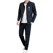 2021春秋季唐装中山装男士修身礼服中国风套装民国服男装YK809-P100，男装夹克，星座509