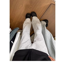 重磅抽绳微喇叭卫裤男生直筒休闲时尚松紧腰宽松阔腿弯刀运动裤子，男装休闲裤，星座410-6（原星座1304-1）