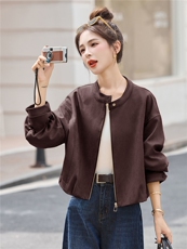 休闲短外套女小个子秋季2025新款高级感时尚减龄百搭上衣，女装短外套，浙宝029