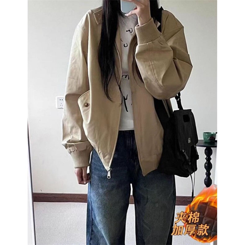 夹克外套女春秋加棉夹棉三防棉服宽松男女工装棒球服上衣J717,男装夹克,星座1116A（原606A-3）