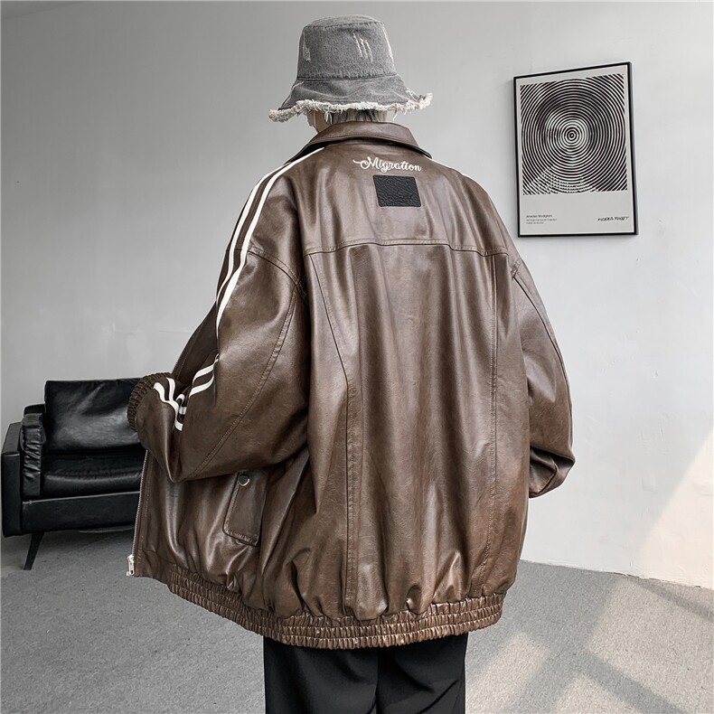 高品质皮衣外套男防水夹克JK202聚酯纤维,男装夹克,电商A426-1(原A430-1)