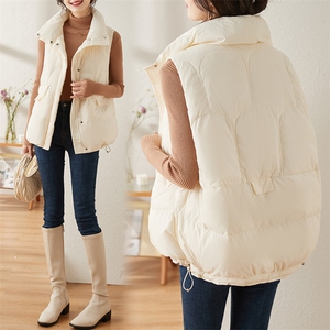 2022新款羽绒服马甲90%白鸭绒加厚休闲/淑女拉链休闲款图片