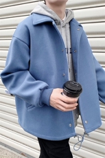 毛呢大衣男士短款秋冬季宽松风衣韩版呢子外套夹克-FY88-特批85，男装风衣，电商B289