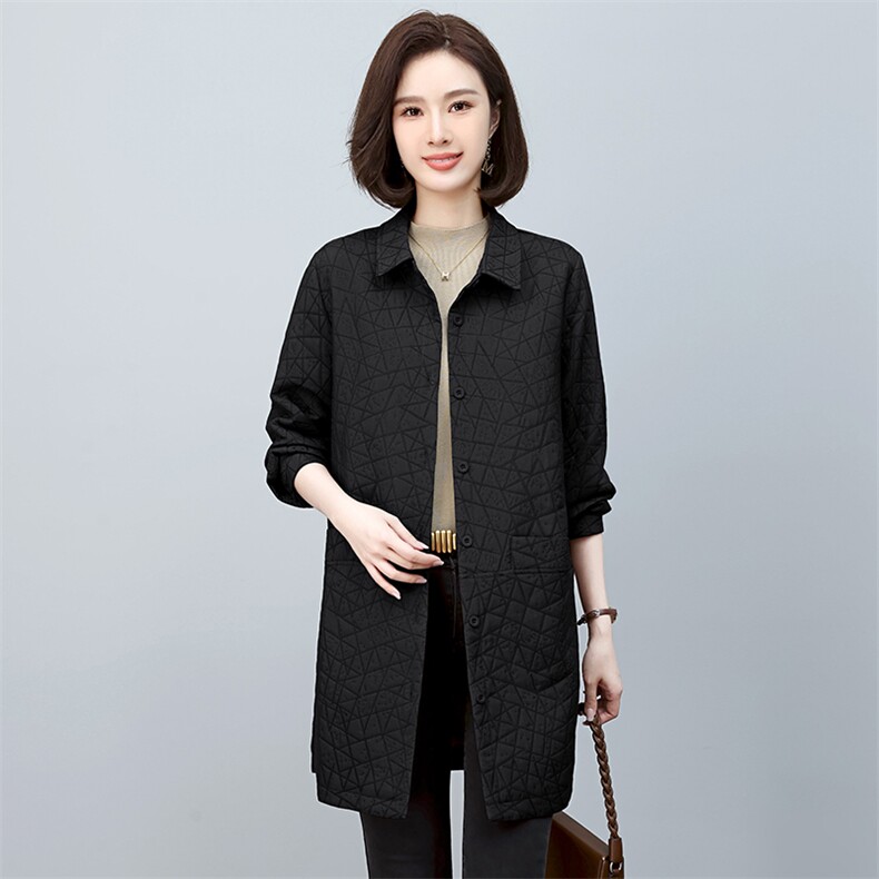 时尚百搭中长款风衣外套显瘦修身气质女装优雅大气春秋新款，女装风衣，韩派