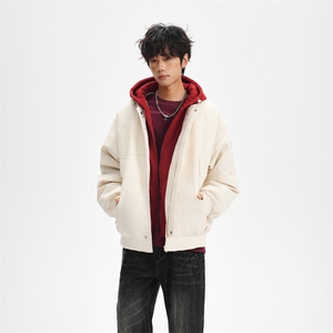 904-2-5567-P95冬季假两件连帽棉衣男女多色棉服加厚保暖图片