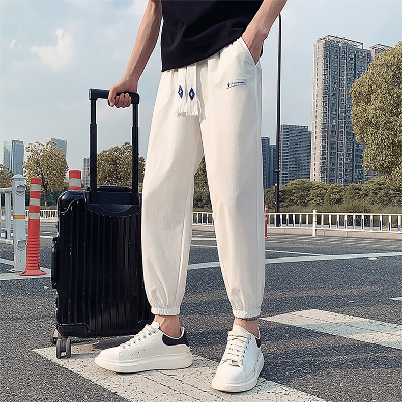 夏季速干运动裤社会小伙痞帅束脚裤休闲九分裤K2048/P50/控78，女装休闲裤，星座313B-2(原星座309A-2)