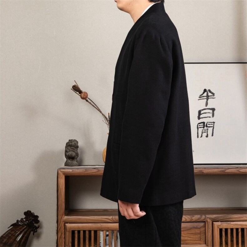 春夏新款风男装棉麻男士汉服外套H108P90,男装民族服装,钱塘802