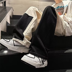 拼接撞色工装裤子男新款青少年时尚休闲裤A872P40，男装休闲裤，星座1116-2