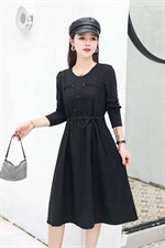 【现货】秋装新款韩版时尚假两件套连衣裙，女装连衣裙，萱萱家