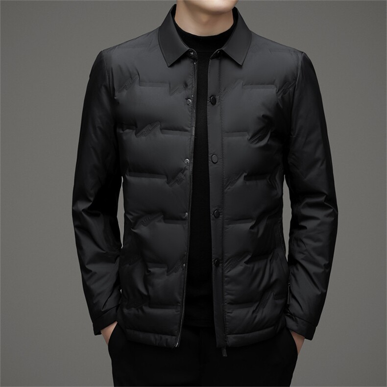V3127钱塘2020-3时尚休闲冬季厚款中年男士90鹅绒羽绒服P198图片
