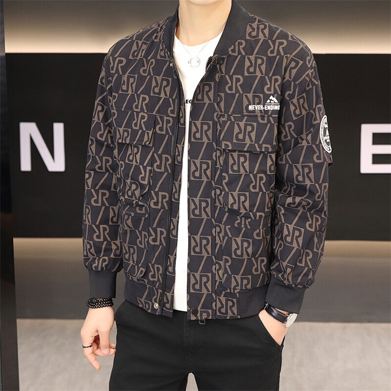 春季新款高品质休闲商务棒球服夹克外套上衣男2401P65,男装夹克,电商B226