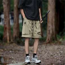 美式机能风工装短裤男夏季宽松休闲五分裤子潮牌中裤，男装牛仔裤，星座716-3