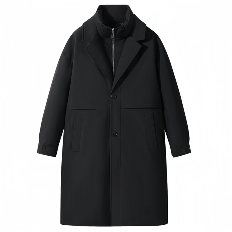 新标鹅绒羽绒服风衣大衣中长款韩版男女外套潮上衣db269-P230，男装风衣，星座1210B