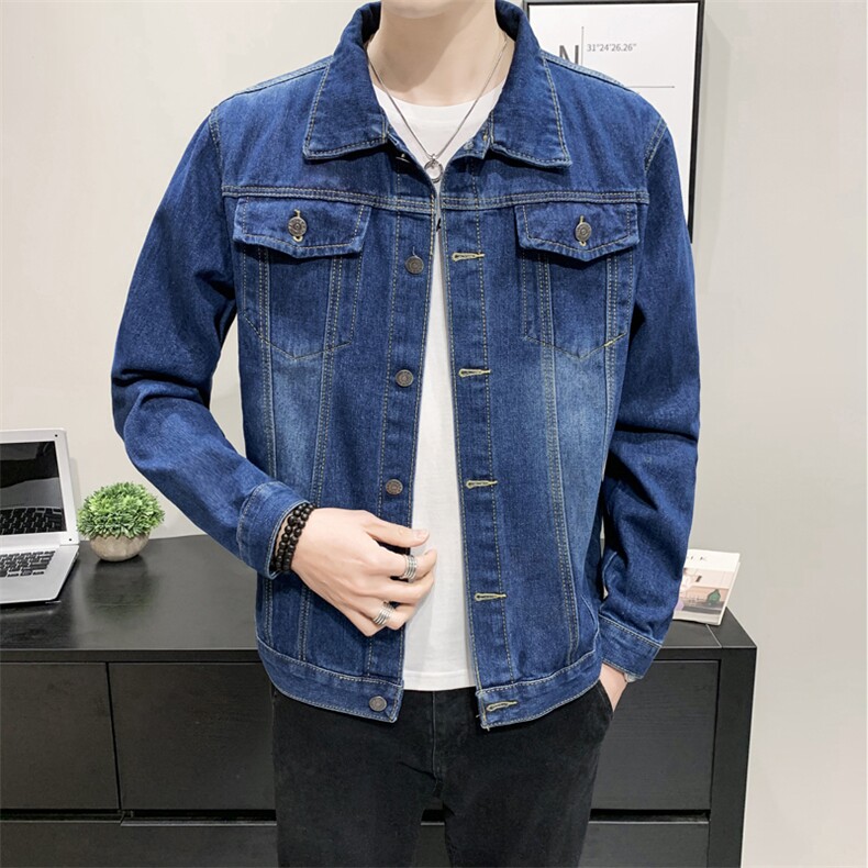 Jk609-p48M-5XL现货M-5XL砖墙牛仔夹克肥仔量足,男装夹克,星座103A