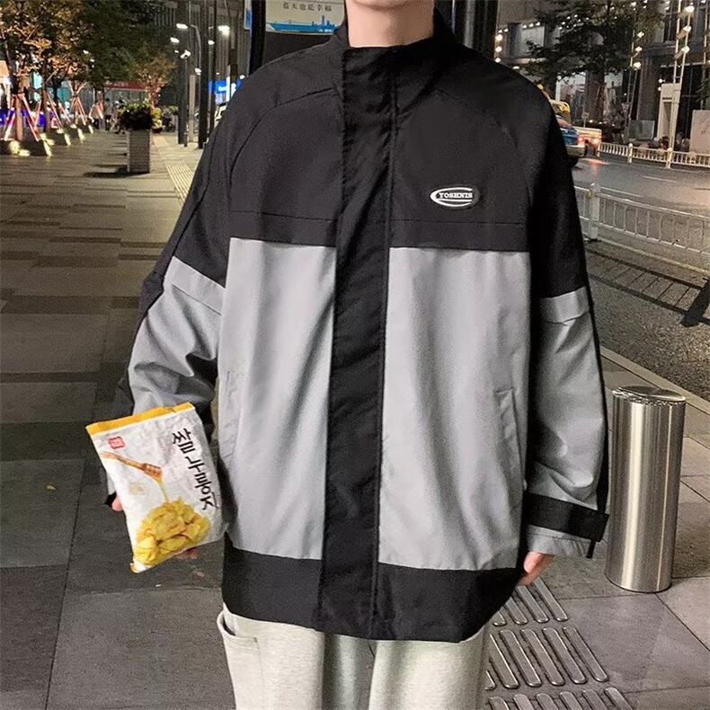 防风休闲2024潮牌男士冲锋衣春秋季连帽防水外套户外夹克J07/P55,男装夹克,星座506