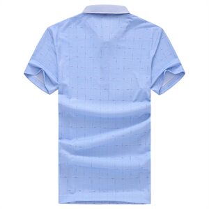 新款男士中年上衣翻领T恤短袖 潮男老爸装短袖翻领257p45图片