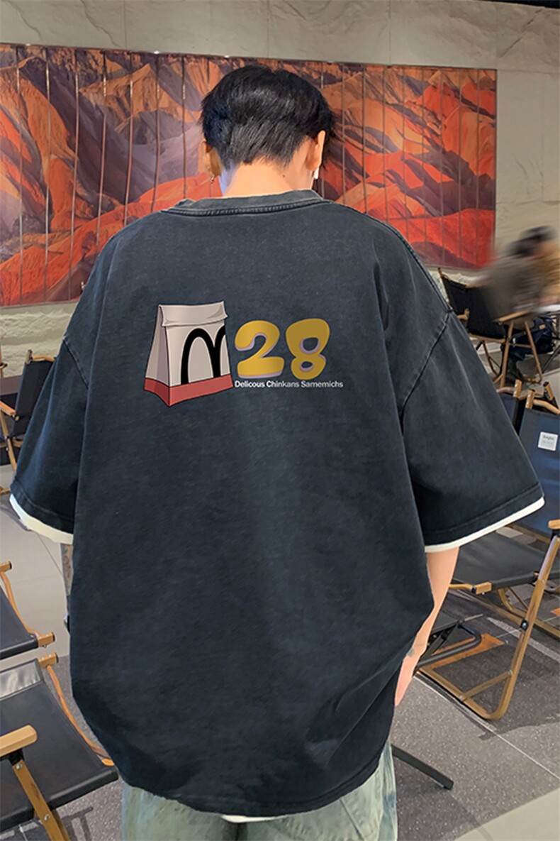 直播品质240克重磅水洗做旧短袖t恤男女SDX180-特P25控48,男装T恤,电商B367