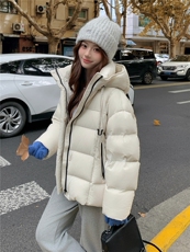 冬装新品泡芙加厚款新标90白鸭绒羽绒服2151P345K498，女装羽绒服，2C219