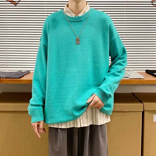 主推现货毛衣男圆领纯色休闲量大有差价A161-2-M001-P35，男装针织衫/毛衣，电商A161-2