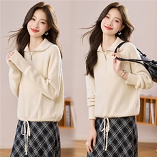 抽绳上衣女秋冬内搭可外穿毛衣洋气减龄2025高级气质打底衫高领，女装羊毛衫，艾米