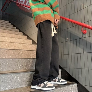 牛仔裤男秋季潮大码休闲裤子高街T1620P46图片