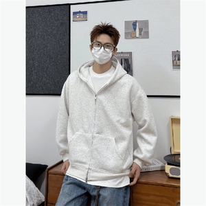 抖音得物品质二开26春装男女美式高街结构双拉链开衫卫衣外套