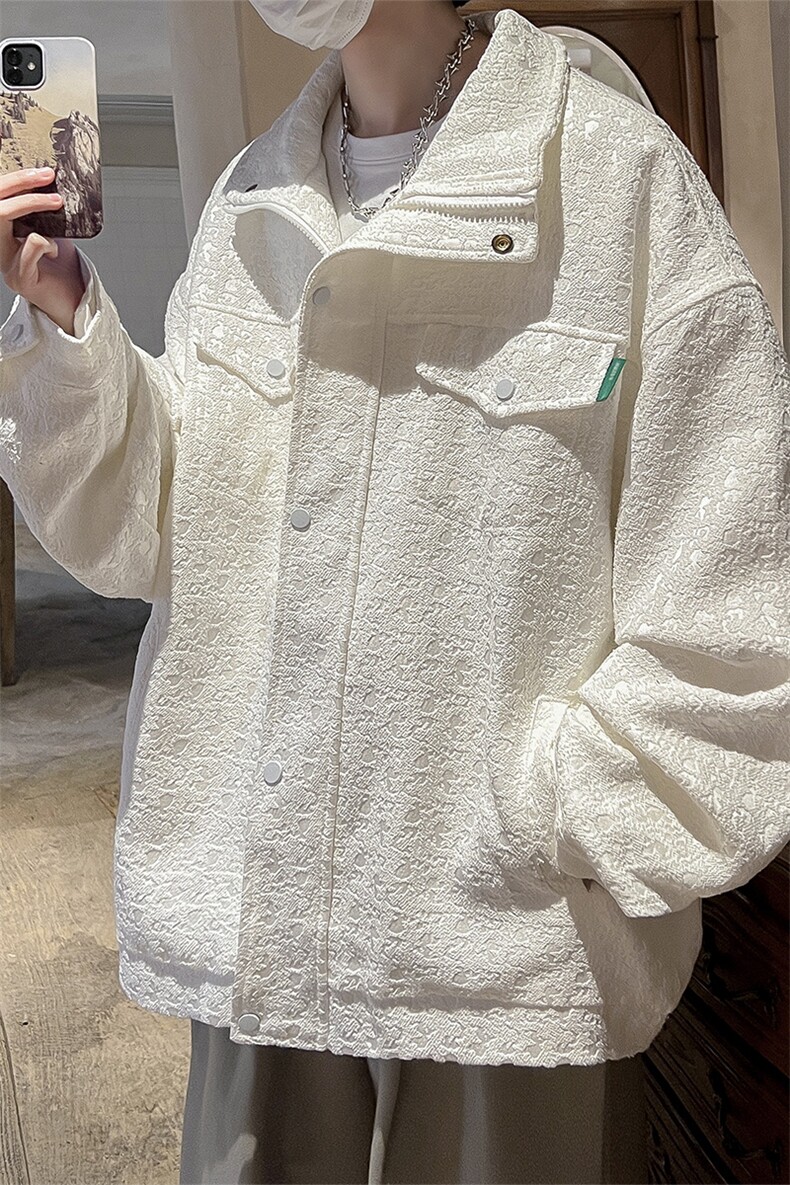 小香风美式牛仔夹克男宽松大皂风百搭工装外套JK8740P125控168,男装夹克,星座226-1