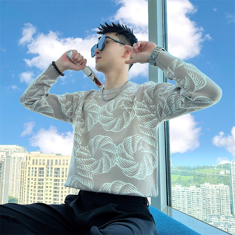 AM310/P78控108秋冬季社会小伙复古花色百搭潮流保打底毛衣男白首,男装T恤,星座305B-1