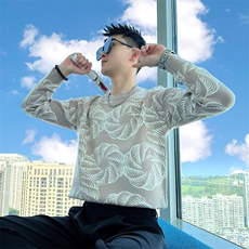 AM310/P78控108秋冬季社会小伙复古花色百搭潮流保打底毛衣男白首，男装T恤，星座305B-1