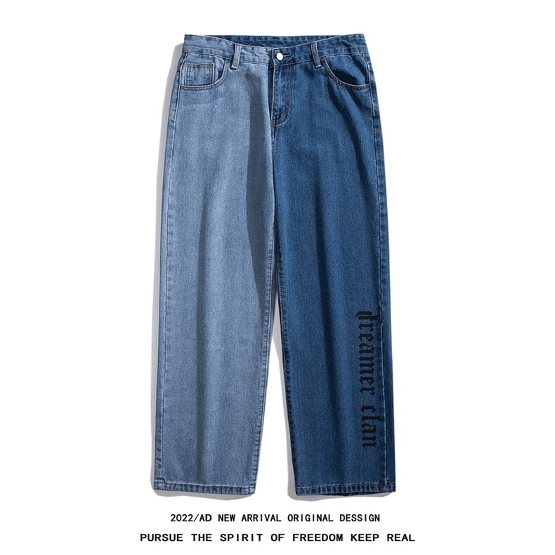 k797-P58-M-5XL白底得物美式牛仔裤大码长裤阔腿,男装牛仔裤,星座103A