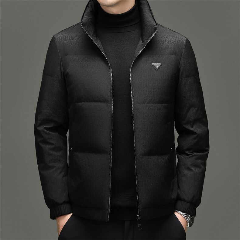 2025新款冬季短款85绒子白鸭绒羽绒服外套中年男装加厚羽绒服夹克,男装夹克,钱塘723