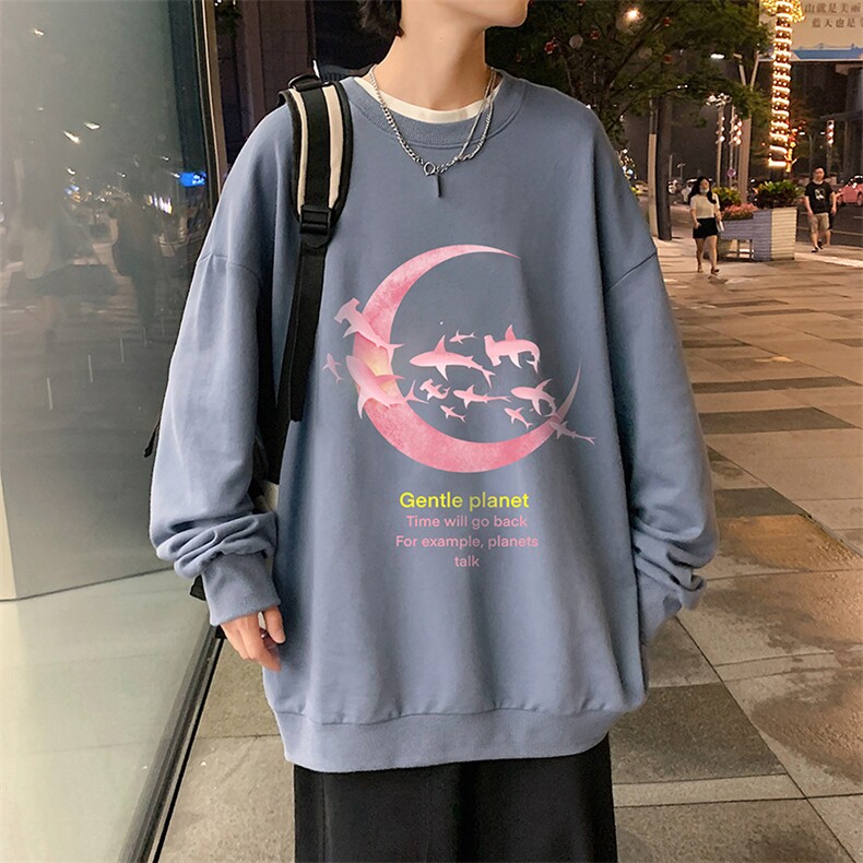S6209-P28加绒款-P33秋季圆领卫衣男大码韩版宽松长袖外套,男装卫衣,电商A040