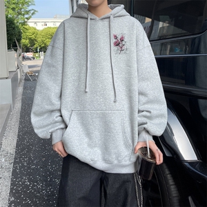 已注册/华棉春秋外景学院风宽松连帽卫衣男潮WY00724/P45加绒P50图片