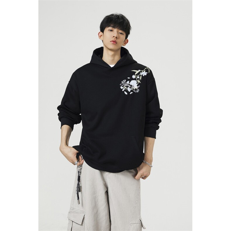 万针刺绣结构设计重磅秋冬全棉高品质美式高街连帽卫衣外套Y7722，女装短外套，电商A486-1