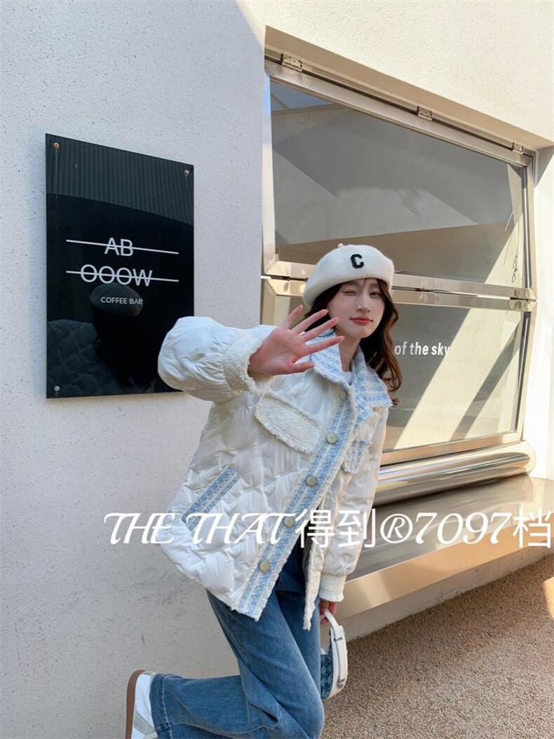 小香风羽绒服，女装羽绒服，得到THETHAT