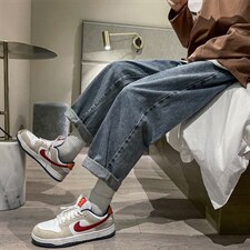 宽松直筒牛仔裤男潮流韩版百搭阔腿裤A080-9261-P35，男装牛仔裤，电商A080