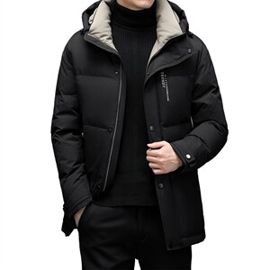 连帽羽绒服冬季男中长款中青年男士冬装外套上衣DFLDY8007-P310，男装羽绒服，电商B212（原钱塘6029）