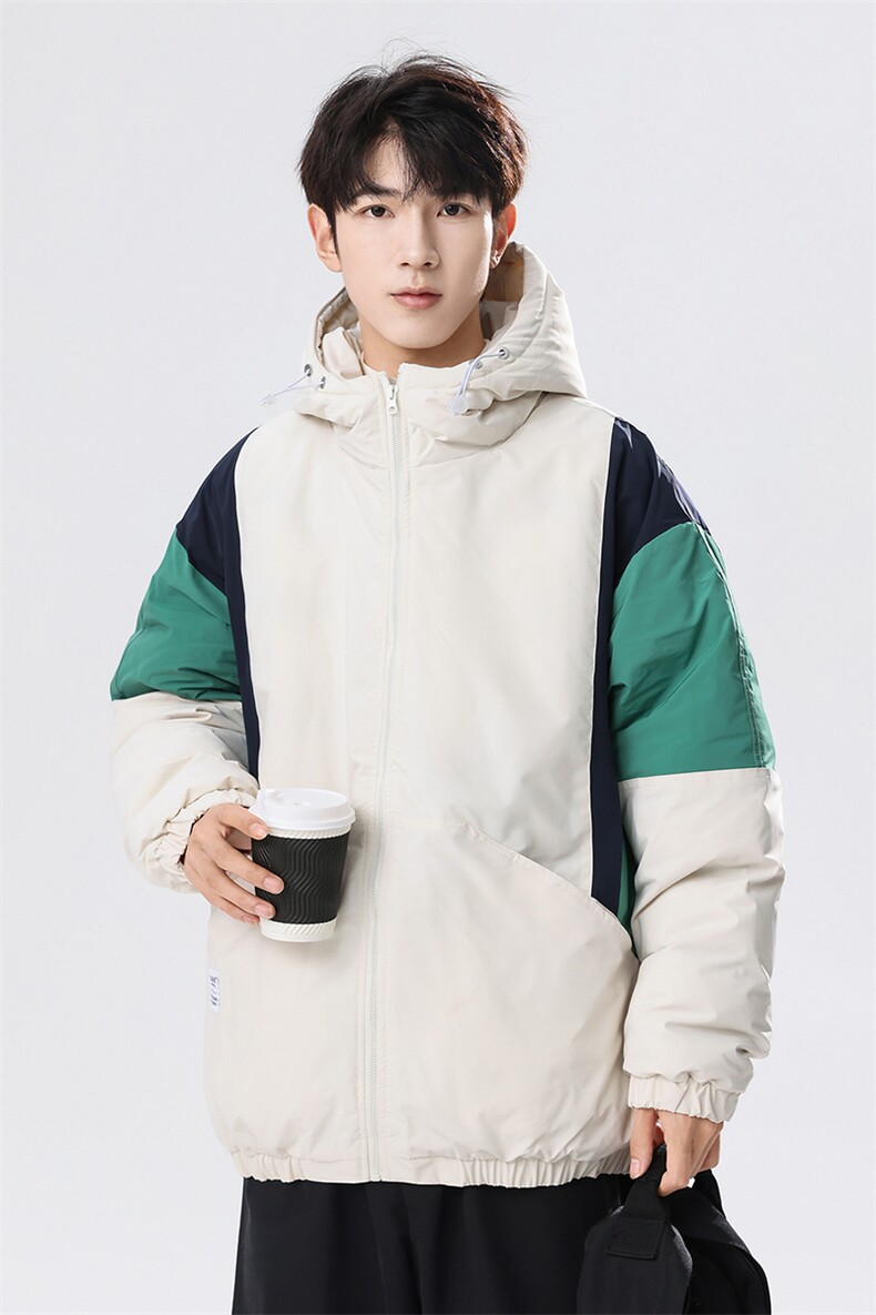 2024秋冬季冲锋衣夹克加厚棉衣宽松拼接情侣外套A436-5919-P105,男装棉衣,电商A436