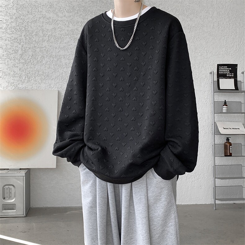 卫衣男秋季新款港风宽松提花套头上衣WY830-特P29,男装卫衣,星座214-3