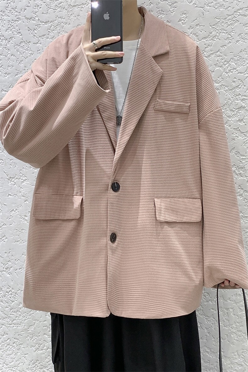 现货港风宽松小西装男西服外套KD401-P55,男装西服套装,电商D312-1